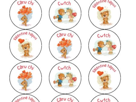 Welsh valentine edible cake and cupcake toppers Online Hot Sale