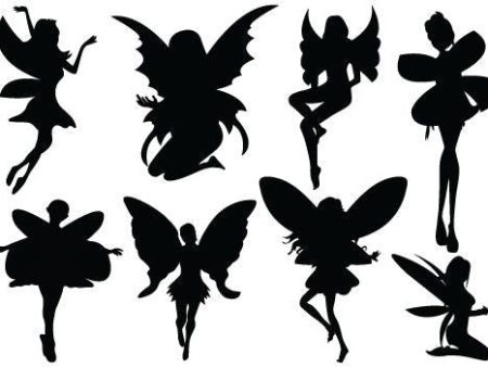 Fairies - Black Silhouette A4 Edible Fondant Icing Sheets Online