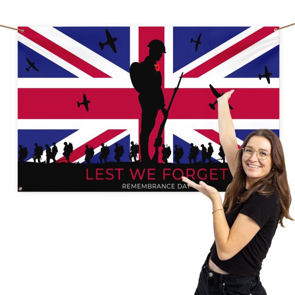 Remembrance Day - Solider March - Two Variants | Personalised Banner - 5ft x 3ft Hot on Sale