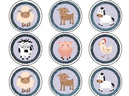 Farm Animals Edible Cake & Cupcake Toppers Online Sale