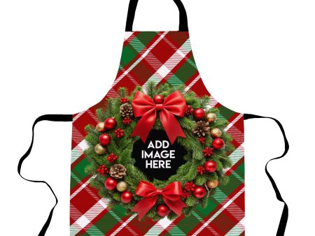 Christmas Tartan - Add your Face - Personalised Adult Apron Sale