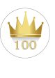 100th Birthday Cake Toppers - Gold Crown on Sale