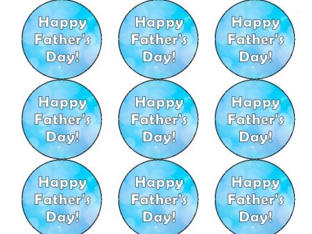 OWN WORDING CAKE CUPCAKE TOPPERS - BLUE BUBBLE with Berlin Sans FB font For Discount