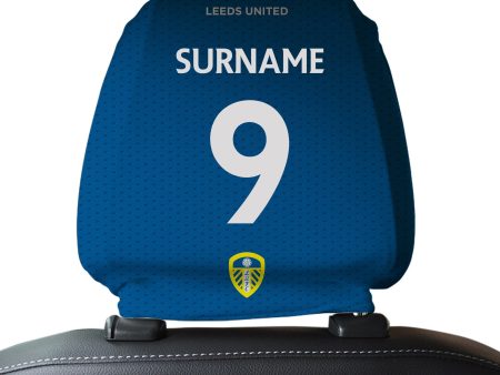 Leeds United FC - Name and Number Headrest Cover - Officially Licenced Online now