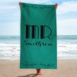 Personalised Lightweight, Microfibre Beach Towel - Customisable Colour and Text - Mr or Mrs For Sale