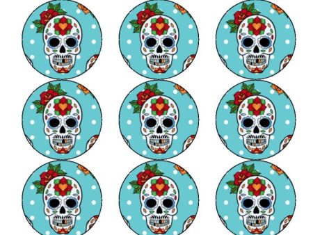 HALLOWEEN - DAY OF THE DEAD - Edible cake and cupcake toppers Online Sale