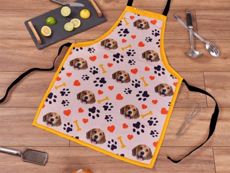 Pet Pattern - Neutral Paw & Bones -  Adult Apron For Cheap