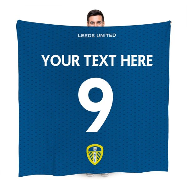 Leeds United FC - Name and Number Fleece Blanket - Officially Licenced Online now