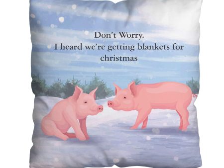 Xmas Pigs in Blankets - Cushion - Two Sizes on Sale