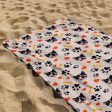 Pet Pattern - Neutral Paws & Bones - Personalised Lightweight, Microfibre Beach Towel - 150CM X 75CM Hot on Sale