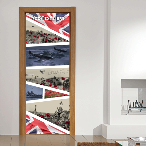 Personalised Text Remembrance Day - Photo Flashback - Door Banner Fashion