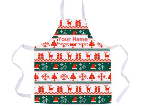 Personalised - Ugly Christmas Jumper - Kids Apron Cheap