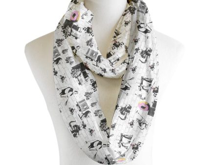 Banksy All Over - Scarf - Infinity  - Chiffon Discount