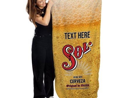 Beer - De Sol Mexico - Personalised Lightweight, Microfibre Beach Towel - 150CM X 75CM on Sale