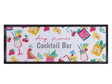 Personalised Bar Runner - Cocktail Bar White Online now