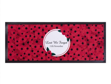 Bar Runner - Remembrance Day Poppies For Sale