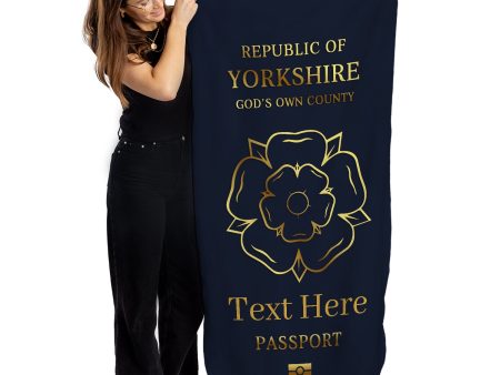 Yorkshire Passport - Personalised Beach Towel Online Sale