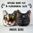 Mega Pet Face Cushion - Tabby Fur Hot on Sale