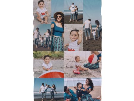 Photo Collage - Personalised Lightweight, Microfibre Beach Towel - Two sizes Online Sale