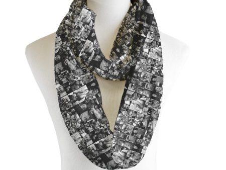 Burt Reynolds Black and White Montage - Scarf - Infinity  - Chiffon Fashion