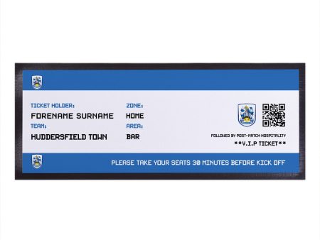 Huddersfield Town - Football Ticket Personalised Bar Runner - Officially Licenced Sale