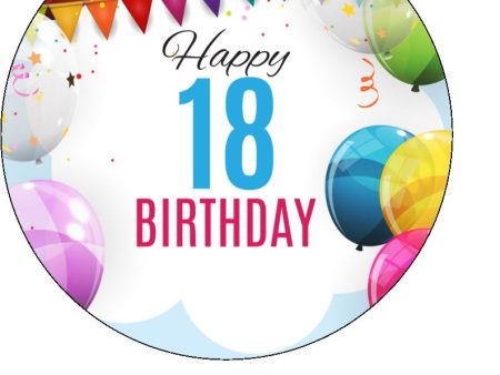 18th Birthday Cake Toppers - Party Design Supply