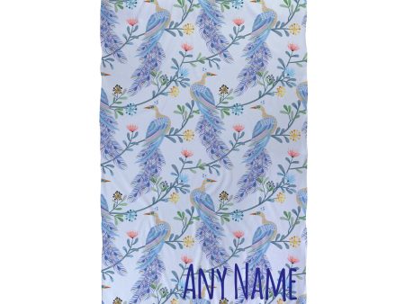 Tropical Birds - Personalised Large Lightweight, Microfibre Beach Towel Online Sale