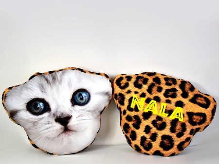 Pet Face Cushion - Leopard Print Online now