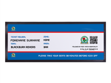 Blackburn Rovers FC - Football Ticket Personalised Bar Runner - Officially Licenced Supply