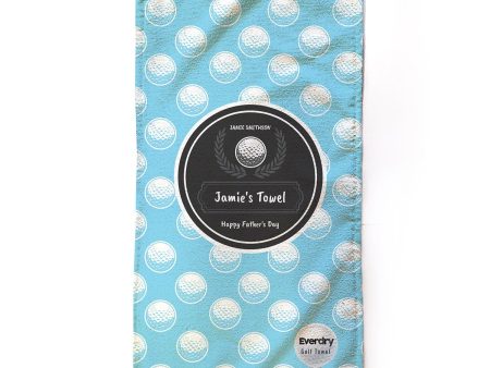 Blue Golf Ball Repeat - Lightweight, Microfibre Golf Towel Online