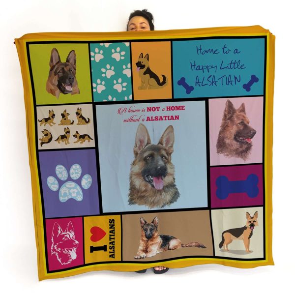 Alsatian - Colourful Pet Blanket Online