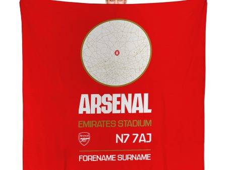 Arsenal FC Map Red Fleece Blanket - Officially Licenced Fashion