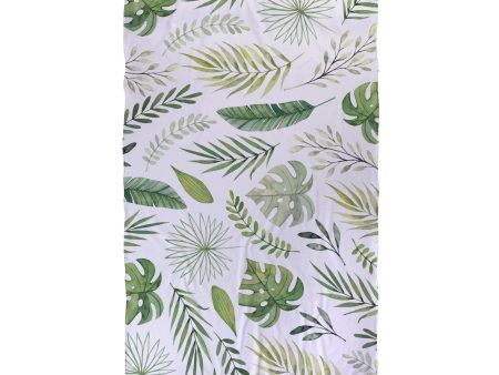 Tropical Leaves - Personalised Large Lightweight, Microfibre Beach Towel Online now