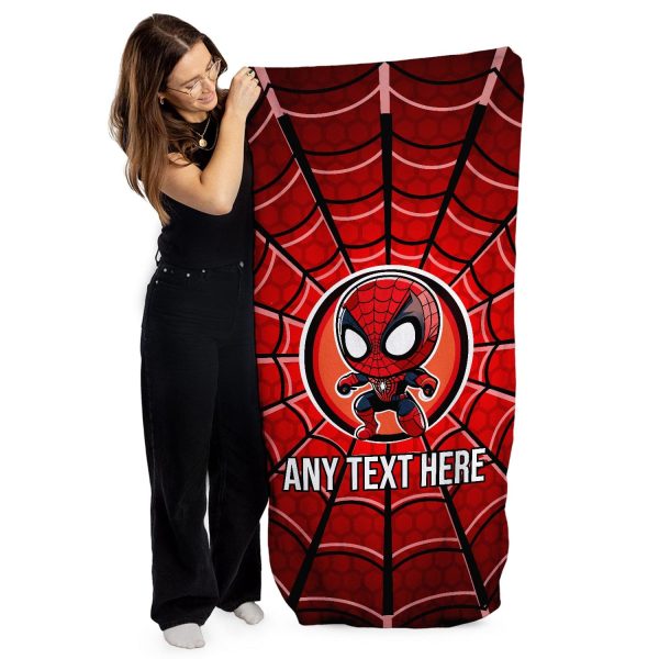 Cartoon Spider Web - Personalised Beach Towel - 150CM X 75CM Supply