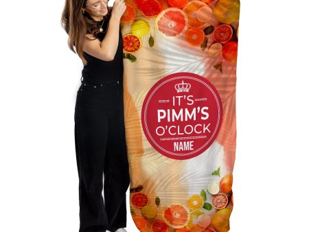 Pimm s Fruit O clock - Personalised Lightweight, Microfibre Beach Towel - 150CM X 75CM Fashion