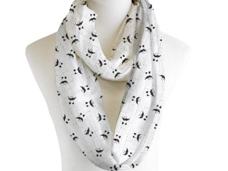 Banksy Panda - Scarf - Infinity  - Chiffon For Cheap