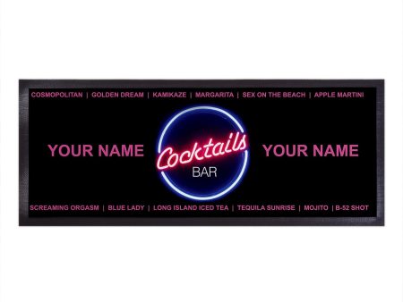 Personalised Bar Runner - Cocktail Names Sale