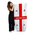 England St George - Add Crests and Text - Personalised Lightweight, Microfibre Beach Towel - 150CM X 75CM Discount