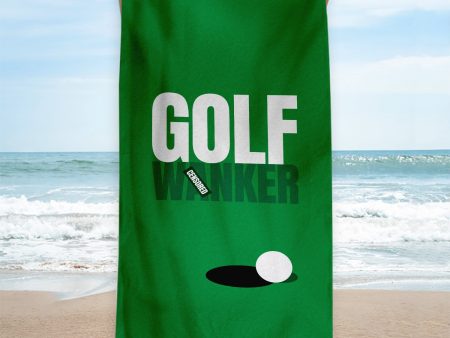 Golf W*nker  - Funny Golf-Themed Beach Towel - 150cm x 75cm Online Hot Sale