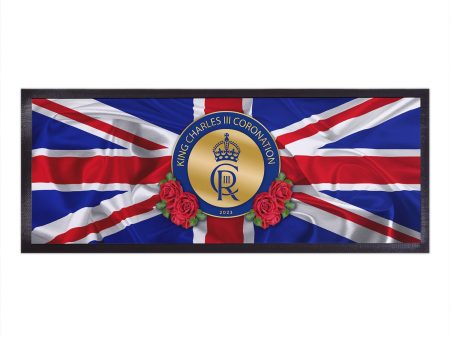 King Charles Coronation - Royal Monogram - Roses - Bar Runner Online now