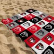 Bournemouth Chequered - Personalised Beach Lightweight, Microfibre Towel - 150cm x 75cm - Officially Licenced Online now