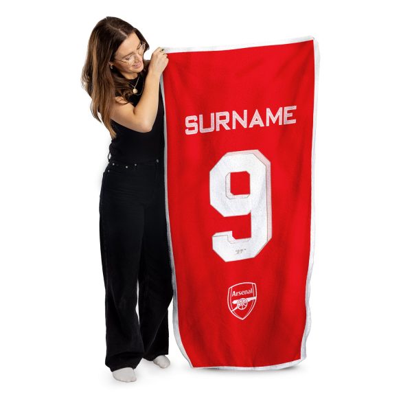 Arsenal FC Back of Shirt Beach Towel - 150cm x 75cm - Officially Licenced Fashion