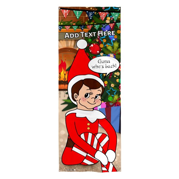 Personalised Naughty Elf - Door Banner Online Hot Sale