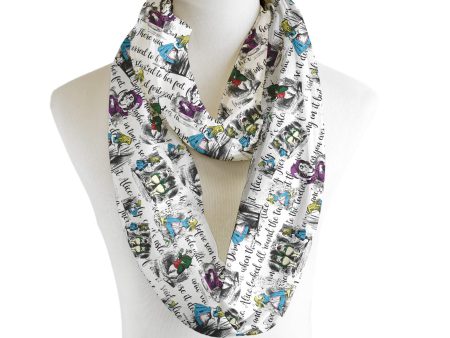 Alice In Wonderland Colourful - Scarf - Infinity  - Chiffon Cheap