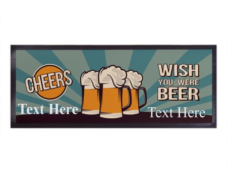 Personalised Bar Runner -  Wish You Were Beer Fashion