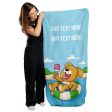 Cartoon Dog - Pool Day Out - Personalised Beach Towel - 150CM X 75CM Cheap