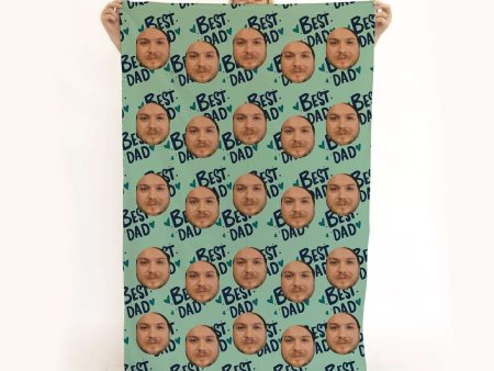 Best Dad - Face Scatter Large Lightweight, Microfibre Beach Towel Fashion