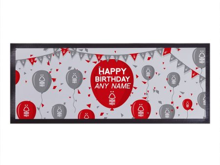 Nottingham Forest FC - Balloons Personalised Bar Runner - Officially Licenced Online Hot Sale