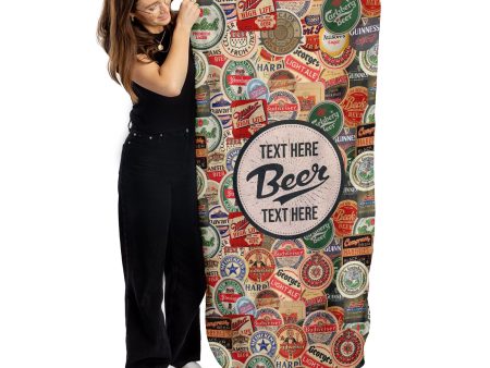 Beer Mat Pattern - Personalised Lightweight, Microfibre Beach Towel - 150CM X 75CM For Discount