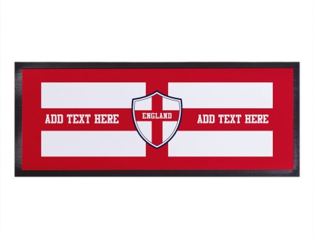 Euro 24 - St George s Flag - Personalised Bar Runner Cheap